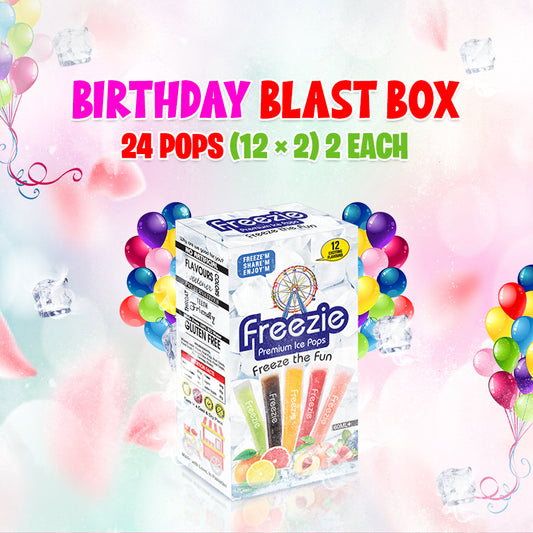 Birthday Blast Box – 24 Pops (12 × 2 each)